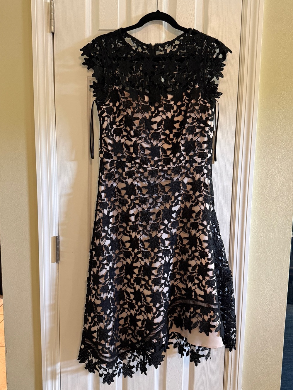 Eliza J Lace Asymmetric Cocktail Dress